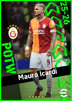 Mauro Icardi eFootball 2026 player card, 93 OVR CF