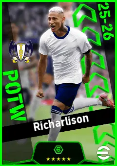 Richarlison eFootball 2026 player card, 93 OVR CF