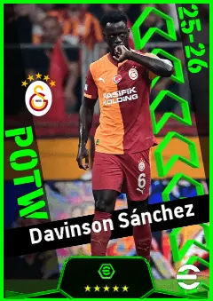 Davinson Sánchez eFootball 2026 player card, 93 OVR CB