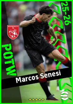 Marcos Senesi eFootball 2026 player card, 93 OVR CB