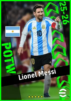 Lionel Messi eFootball 2026 player card, 96 OVR SS