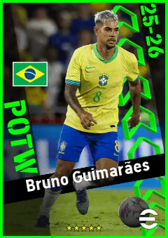 Bruno Guimarães eFootball 2026 player card, 94 OVR DMF