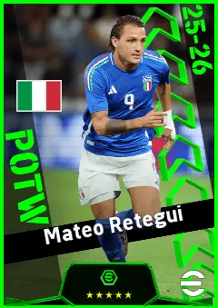 Mateo Retegui eFootball 2026 player card, 94 OVR CF