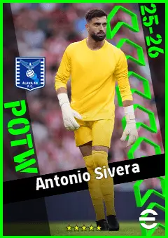 Antonio Sivera eFootball 2026 player card, 92 OVR GK