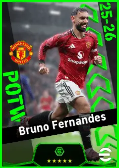 Bruno Fernandes eFootball 2026 player card, 95 OVR CMF