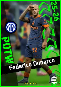 Federico Dimarco eFootball 2026 player card, 94 OVR LMF