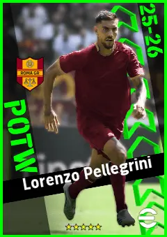 Lorenzo Pellegrini eFootball 2026 player card, 93 OVR AMF