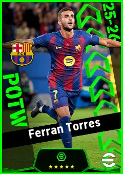 Ferran Torres eFootball 2026 player card, 94 OVR LWF