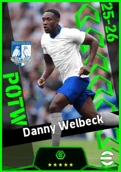 Danny Welbeck eFootball 2026 player card, 93 OVR CF