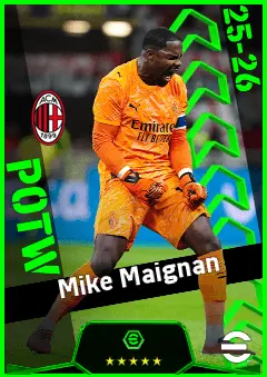 Mike Maignan eFootball 2026 player card, 95 OVR GK