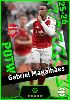 Gabriel Magalhães eFootball 2026 player card, 95 OVR CB