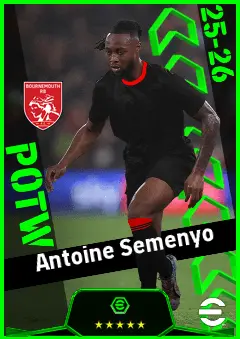 Antoine Semenyo eFootball 2026 player card, 94 OVR LWF