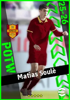 Matìas Soulè eFootball 2026 player card, 94 OVR AMF