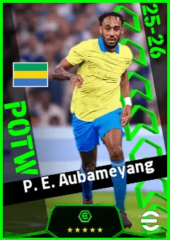 P. E. Aubameyang eFootball 2026 player card, 93 OVR CF
