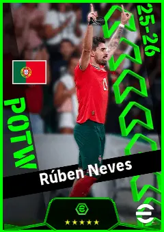 Rúben Neves eFootball 2026 player card, 94 OVR DMF