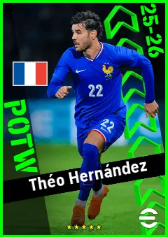 Théo Hernández eFootball 2026 player card, 95 OVR LB