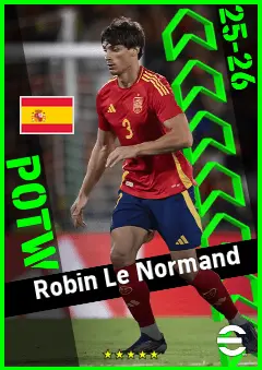 Robin Le Normand eFootball 2026 player card, 94 OVR CB