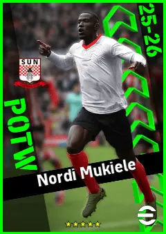 Nordi Mukiele eFootball 2026 player card, 93 OVR RB