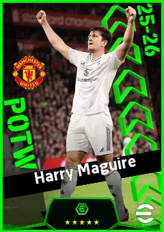 Harry Maguire eFootball 2026 player card, 93 OVR CB