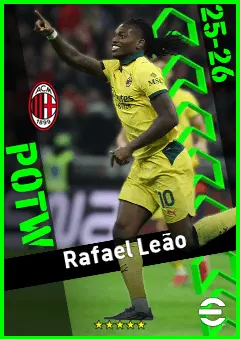 Rafael Leão eFootball 2026 player card, 95 OVR CF