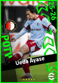 Ueda Ayase eFootball 2026 player card, 92 OVR CF
