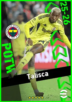 Talisca eFootball 2026 player card, 93 OVR CF