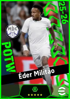 Éder Militão eFootball 2026 player card, 95 OVR CB
