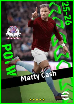 Matty Cash eFootball 2026 player card, 93 OVR RB