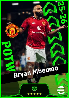 Bryan Mbeumo eFootball 2026 player card, 95 OVR AMF