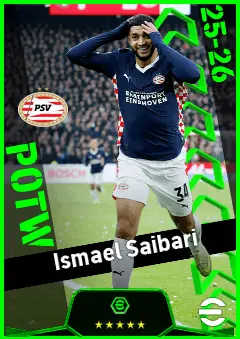 Ismael Saibari eFootball 2026 player card, 93 OVR AMF