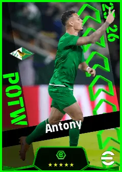 Antony eFootball 2026 player card, 93 OVR RMF
