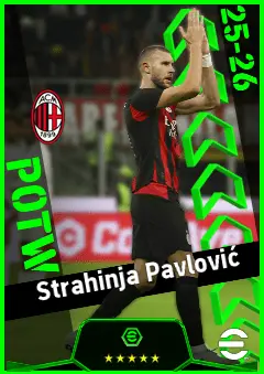 Strahinja Pavlović eFootball 2026 player card, 93 OVR CB