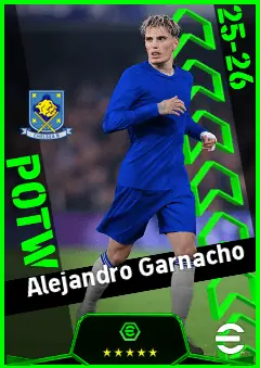 Alejandro Garnacho eFootball 2026 player card, 94 OVR LMF