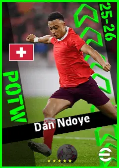 Dan Ndoye eFootball 2026 player card, 93 OVR LMF