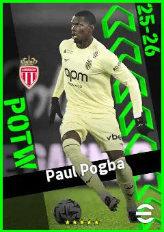 Paul Pogba eFootball 2026 player card, 94 OVR CMF