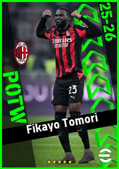 Fikayo Tomori eFootball 2026 player card, 94 OVR CB