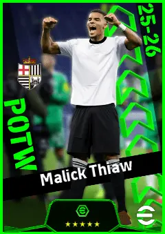 Malick Thiaw eFootball 2026 player card, 94 OVR CB