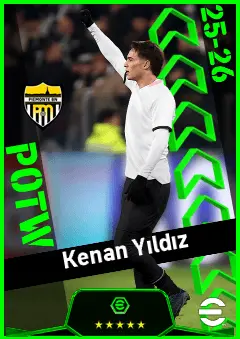 Kenan Yıldız eFootball 2026 player card, 94 OVR AMF