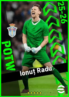 Ionuț Radu eFootball 2026 player card, 92 OVR GK