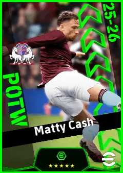 Matty Cash eFootball 2026 player card, 93 OVR RB