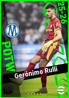 Gerónimo Rulli eFootball 2026 player card, 93 OVR GK