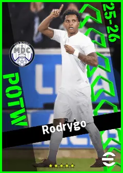 Rodrygo eFootball 2026 player card, 96 OVR RMF