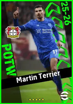 Martin Terrier eFootball 2026 player card, 93 OVR AMF