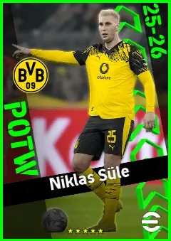 Niklas Süle eFootball 2026 player card, 93 OVR CB