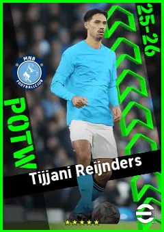 Tijjani Reijnders eFootball 2026 player card, 95 OVR CMF