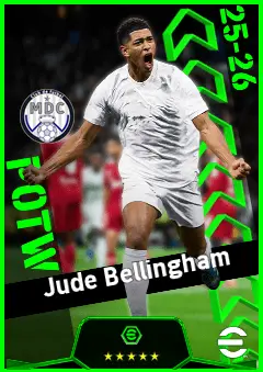 Jude Bellingham eFootball 2026 player card, 97 OVR AMF
