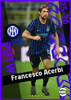 Francesco Acerbi eFootball 2026 player card, 94 OVR CB