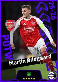 Martin Ødegaard eFootball 2026 player card, 95 OVR CMF