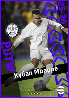 Kylian Mbappé eFootball 2026 player card, 97 OVR CF