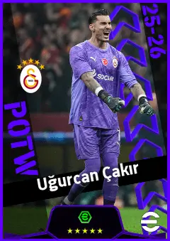 Uğurcan Çakır eFootball 2026 player card, 92 OVR GK